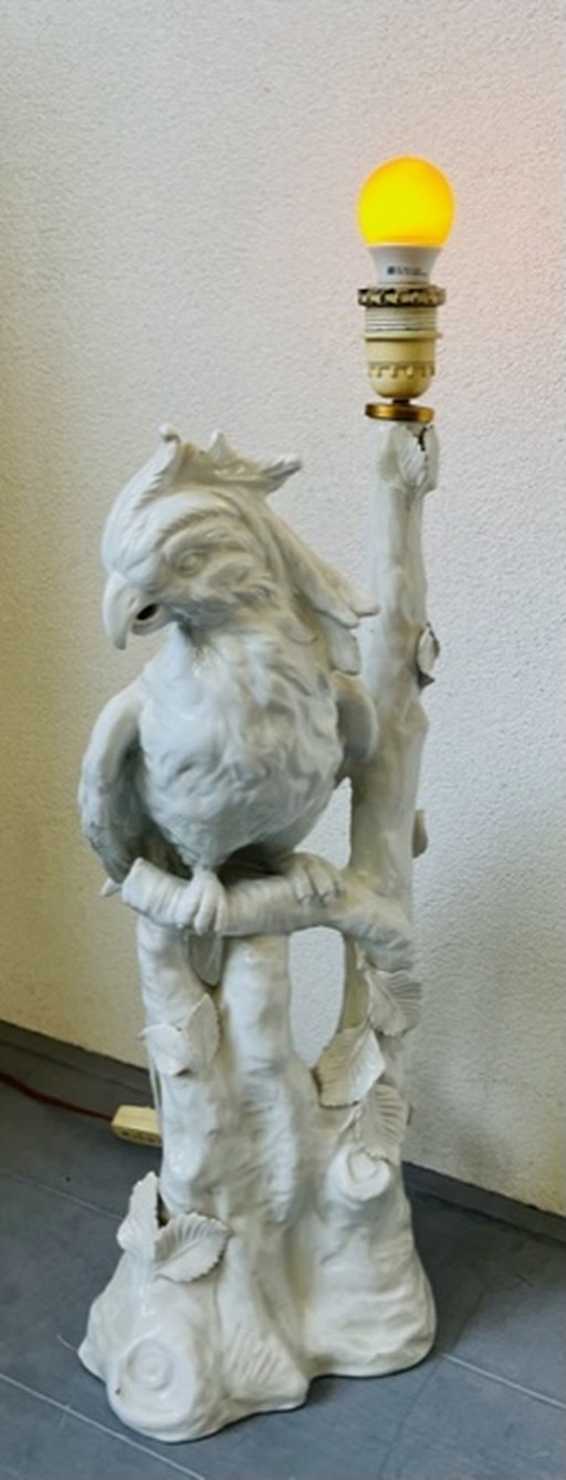 MidCentury Papageienlampe aus Keramik