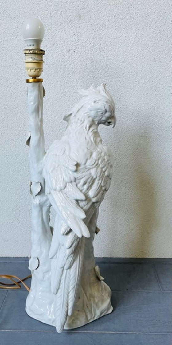 Image 1 of MidCentury Papageienlampe aus Keramik