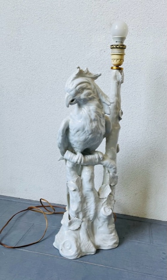 Image 1 of MidCentury Papageienlampe aus Keramik