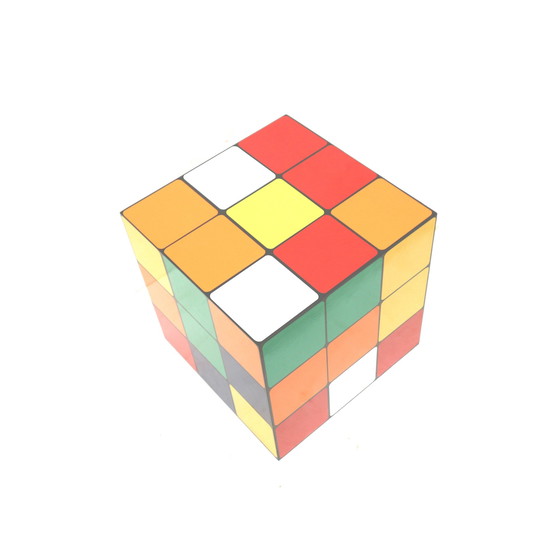 Image 1 of Einzigartiger quadratischer 80er Couchtisch Rubik's Cube
