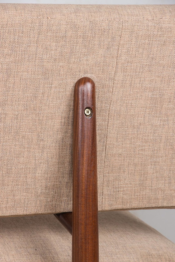 Image 1 of Großes Sofa, Daybed, Skandinavisch Aus Teakholz Und Stoff Neu 1960.