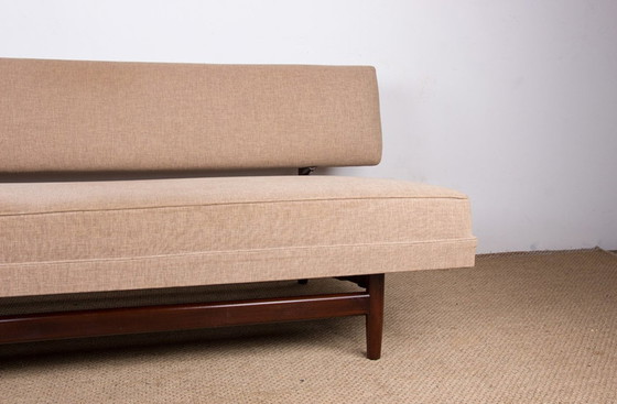 Image 1 of Großes Sofa, Daybed, Skandinavisch Aus Teakholz Und Stoff Neu 1960.