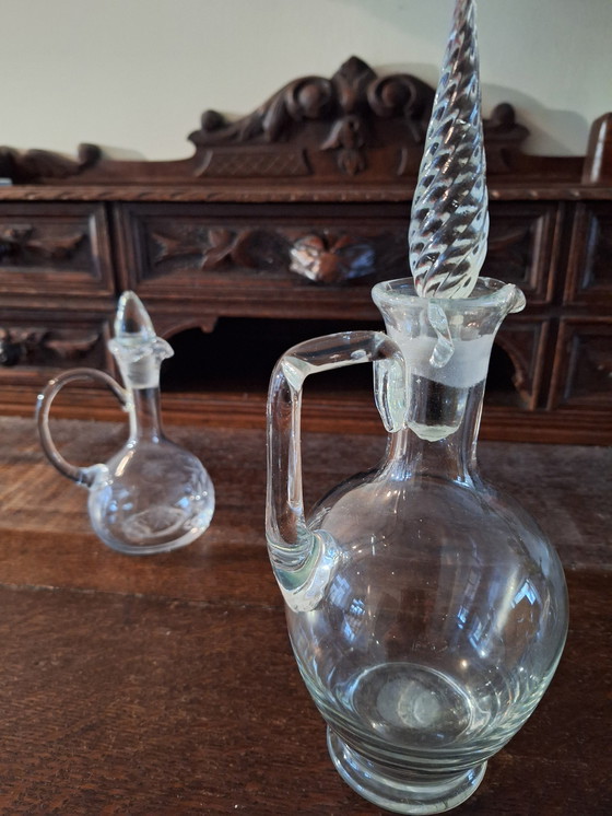 Image 1 of 2X Vintage Glaskaraffen inkl.Glas