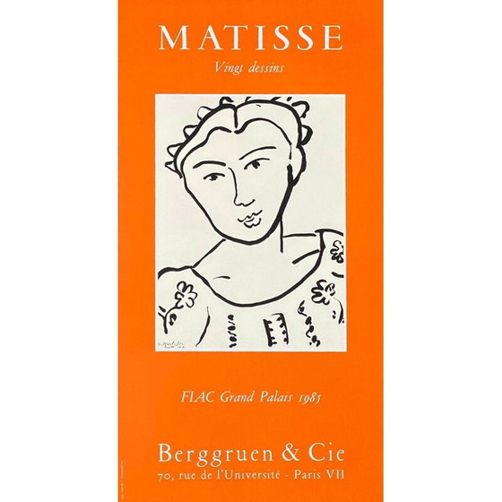 Image 1 of Vintage-Plakat "Galerie Berggruen" von Henri Matisse, 1985