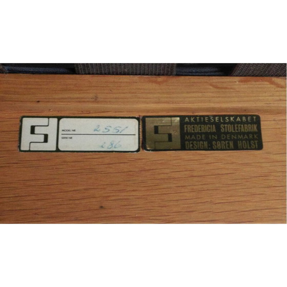 Image 1 of Vintage-Sessel aus massiver Eiche von Søren Holst für Fredericia Furniture, 1984