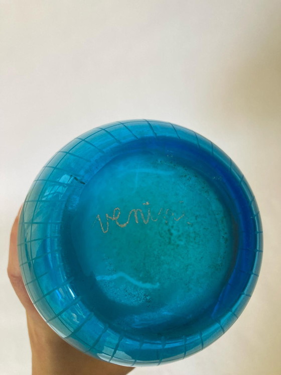 Image 1 of Blau Vase Venini aus der Mid-century 