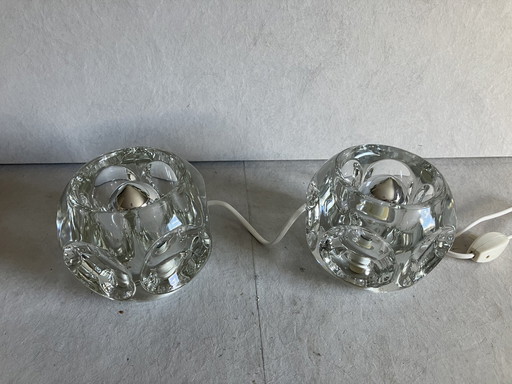 2 X Peil & Putzler Eiswürfel 2er Set Glas Design Tischlampen