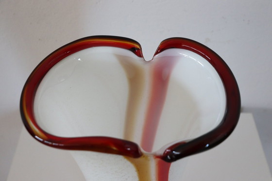 Image 1 of Große italienische Vintage-Vase aus Murano-Kunstglas