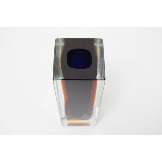 Image 1 of Geschliffene Vase "Nachthimmel" von Pavel Hlava, Tschechoslowakei 1950