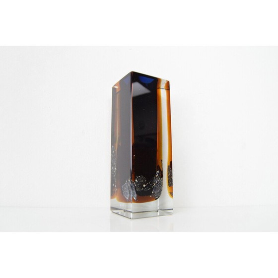 Image 1 of Geschliffene Vase "Nachthimmel" von Pavel Hlava, Tschechoslowakei 1950