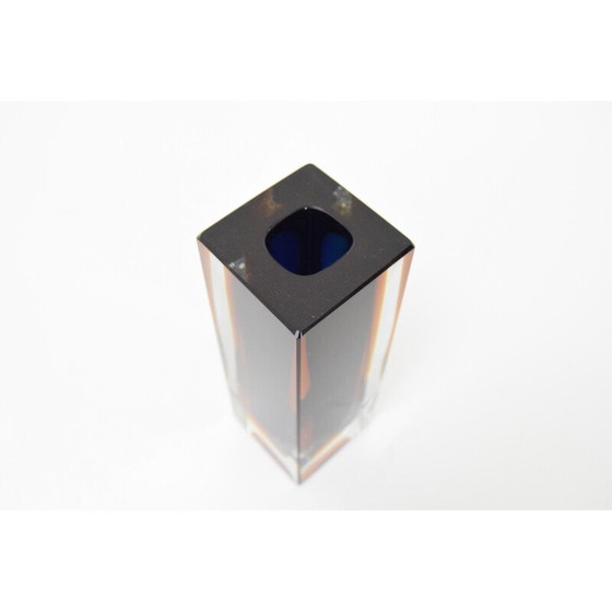 Image 1 of Geschliffene Vase "Nachthimmel" von Pavel Hlava, Tschechoslowakei 1950