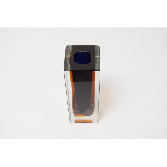 Image 1 of Geschliffene Vase "Nachthimmel" von Pavel Hlava, Tschechoslowakei 1950