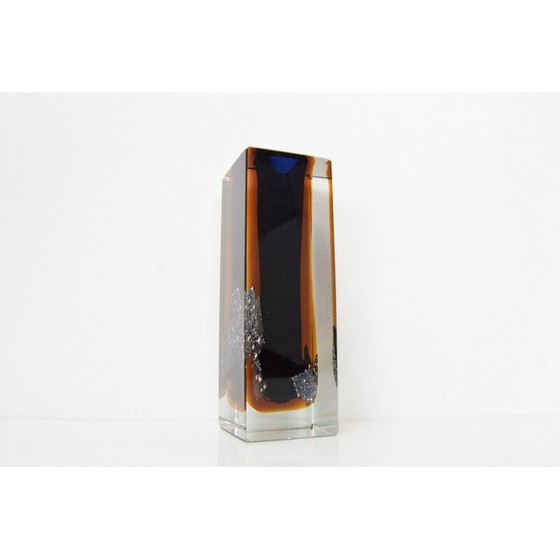 Image 1 of Geschliffene Vase "Nachthimmel" von Pavel Hlava, Tschechoslowakei 1950