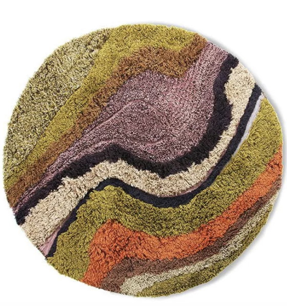 Image 1 of HKliving runder Farbverlaufsteppich