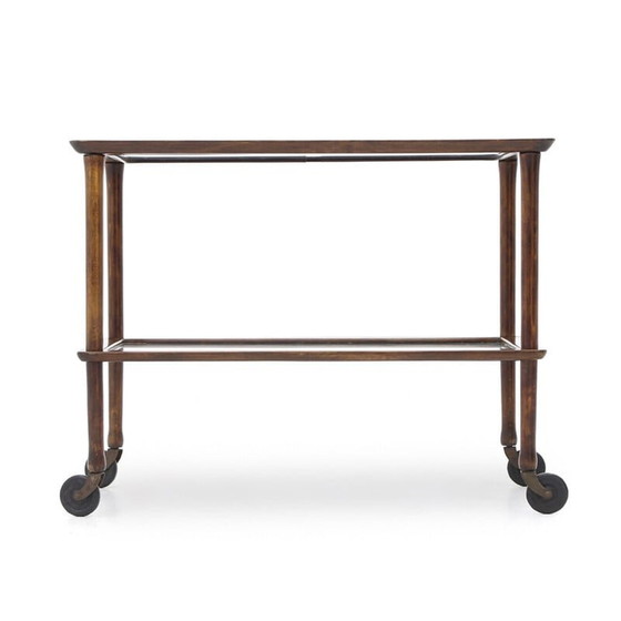 Image 1 of Vintage-Wagen aus Holz mit Glasböden, 1950er Jahre