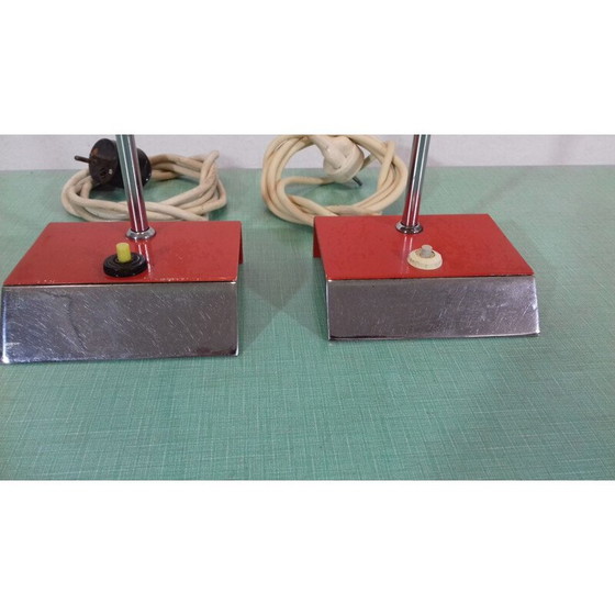 Image 1 of Paar alte Metalllampen von Josef Hůrka für Napako, Tschechoslowakei 1960