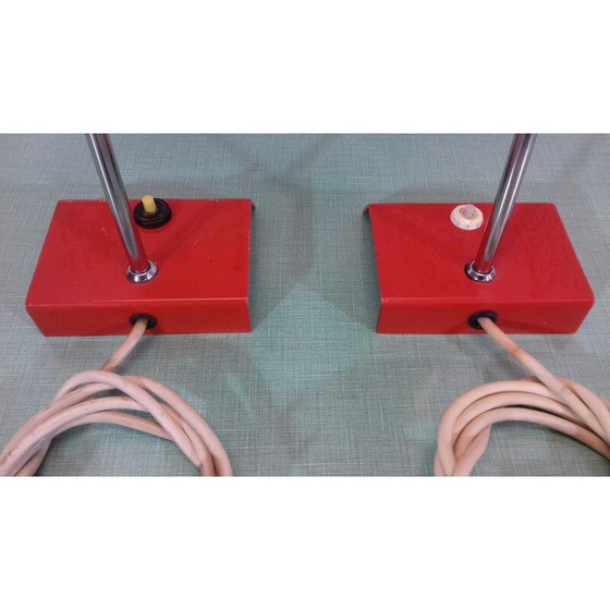 Image 1 of Paar alte Metalllampen von Josef Hůrka für Napako, Tschechoslowakei 1960