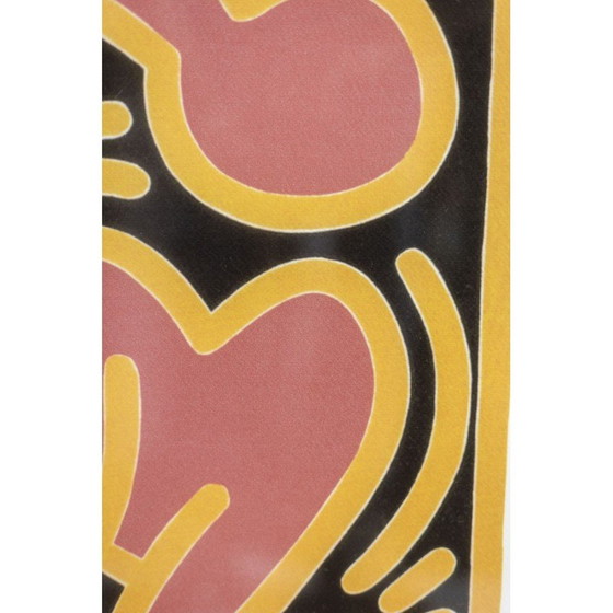 Image 1 of Siebdruck in blondem Eichenholzrahmen von Keith Haring, Vereinigte Staaten 1990