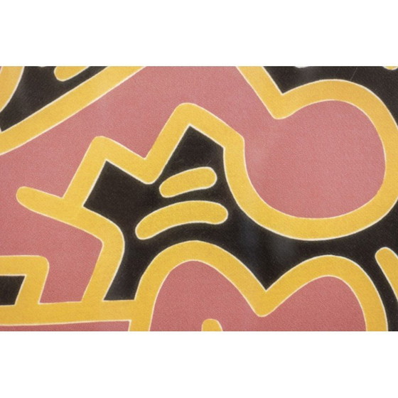 Image 1 of Siebdruck in blondem Eichenholzrahmen von Keith Haring, Vereinigte Staaten 1990