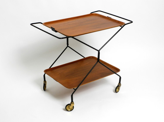 Image 1 of Schöner Schwedischer Mid Century Modern Teak Pagholz Servierwagen Von Ary Fanérprodukter Nybro