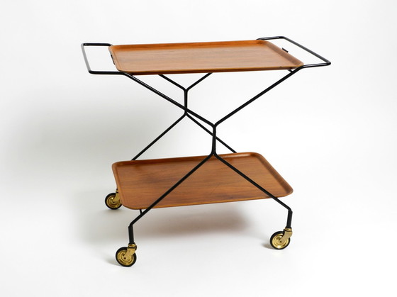 Image 1 of Schöner Schwedischer Mid Century Modern Teak Pagholz Servierwagen Von Ary Fanérprodukter Nybro