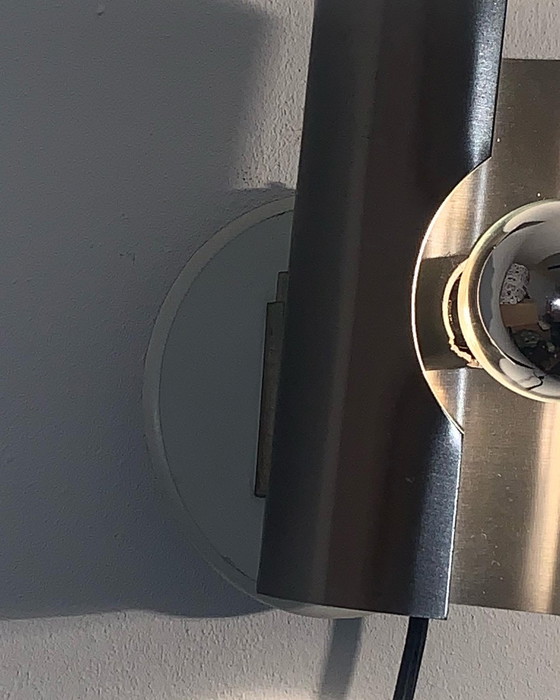 Image 1 of Wandleuchte aus Edelstahl aus den 70er Jahren