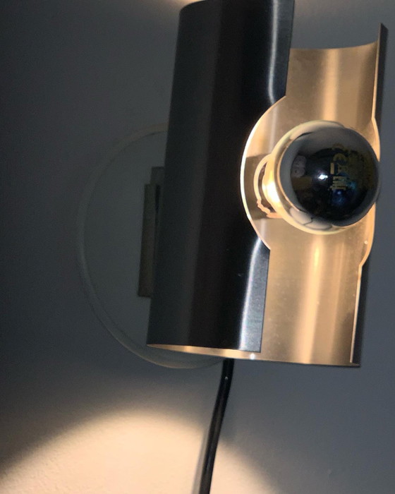 Image 1 of Wandleuchte aus Edelstahl aus den 70er Jahren