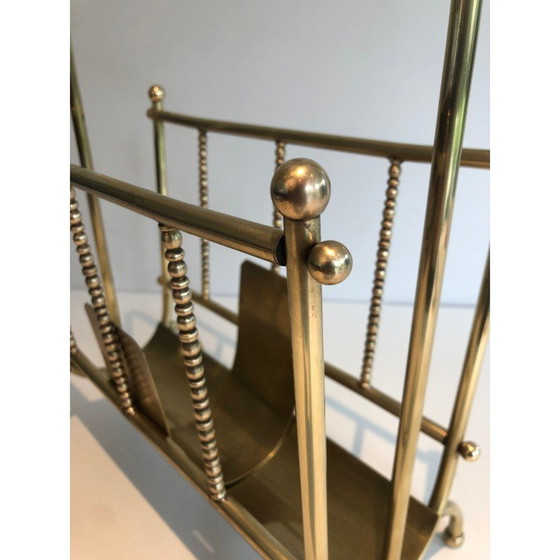 Image 1 of Zeitschriftenständer aus Messing, Frankreich 1970er Jahre