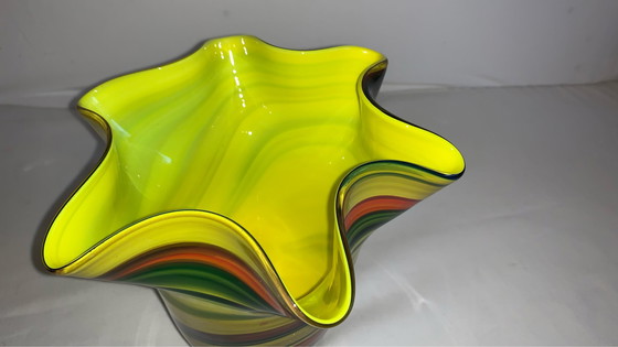 Image 1 of Mehrfarbige Murano-Taschentuchvase