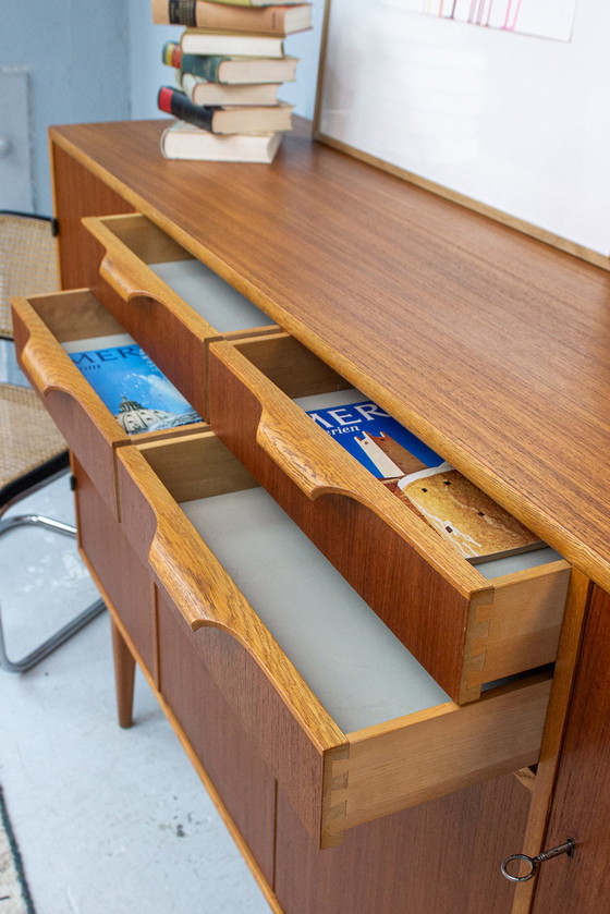 Image 1 of Vintage Teak Highboard Sideboard Kommode Midcentury