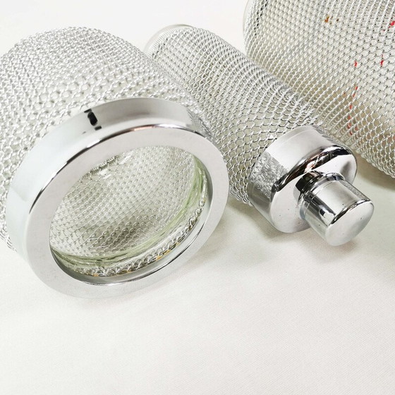 Image 1 of Vintage Merkuria Barkeeper-Set aus dickem Glas und verchromtem Metall, Tschechoslowakei 1970