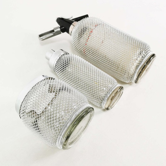 Image 1 of Vintage Merkuria Barkeeper-Set aus dickem Glas und verchromtem Metall, Tschechoslowakei 1970