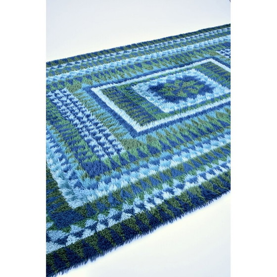 Image 1 of Skandinavischer Vintage-Teppich Rya, 1960er Jahre