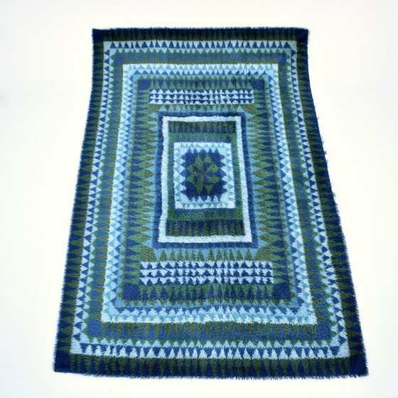 Image 1 of Skandinavischer Vintage-Teppich Rya, 1960er Jahre