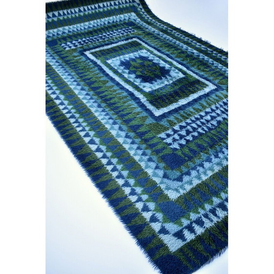Image 1 of Skandinavischer Vintage-Teppich Rya, 1960er Jahre