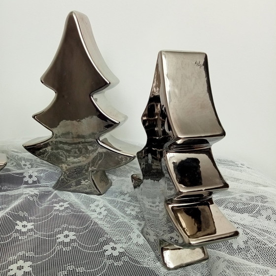 Image 1 of Dekorative Weihnachtsbäume Keramik Lack