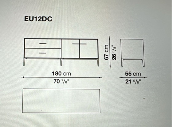 Image 1 of B&B Italia Maxalto Anrichte / Kommode Eukalyptus 180Cm