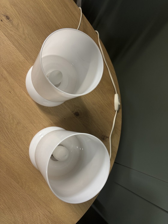 Image 1 of 2x IKEA Lykta Lampe Tischlampe weiß