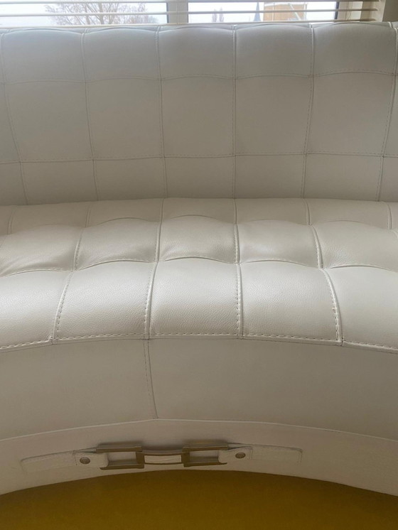 Image 1 of Weißes Ledersofa der italienischen Marke Formitalia