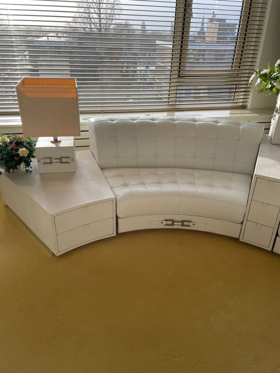 Image 1 of Weißes Ledersofa der italienischen Marke Formitalia