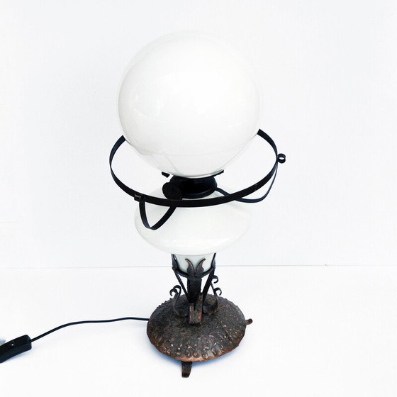 Image 1 of Mid Century Kupfer Tischlampe, Polen 1960er Jahre