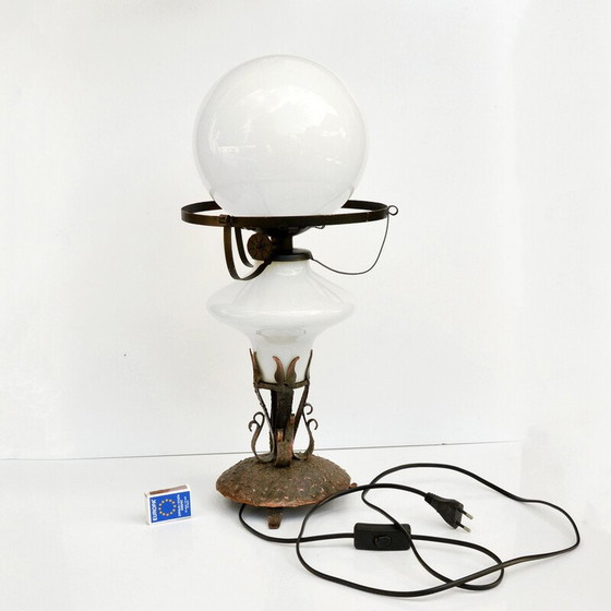 Image 1 of Mid Century Kupfer Tischlampe, Polen 1960er Jahre