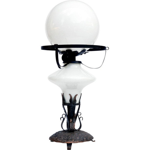 Mid Century Kupfer Tischlampe, Polen 1960er Jahre