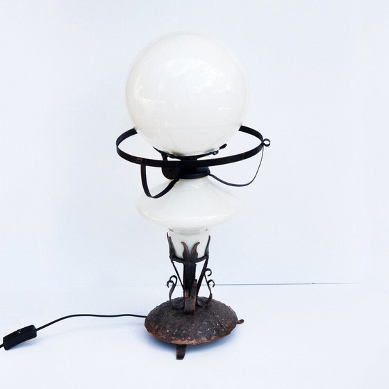 Image 1 of Mid Century Kupfer Tischlampe, Polen 1960er Jahre