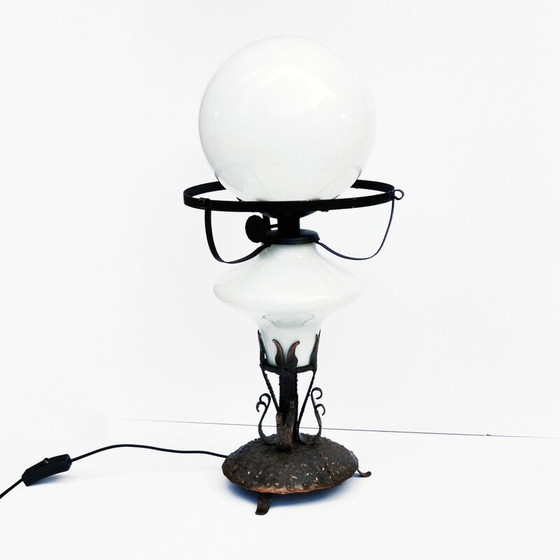 Image 1 of Mid Century Kupfer Tischlampe, Polen 1960er Jahre