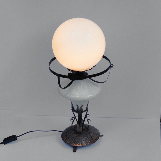 Image 1 of Mid Century Kupfer Tischlampe, Polen 1960er Jahre