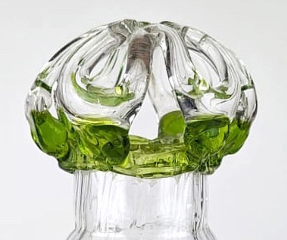 Image 1 of Italienische Jugendstil Glas Vase Solifleur Solofiore Hyazinth