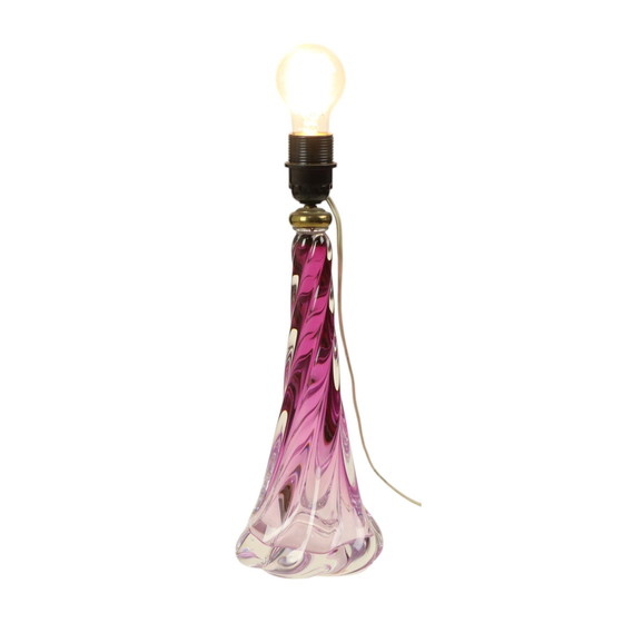 Image 1 of Lila Tischlampe Val Saint Lambert