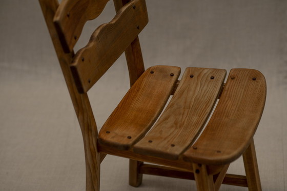 Image 1 of Brutalistisches Esszimmerstuhl-Set 1960S