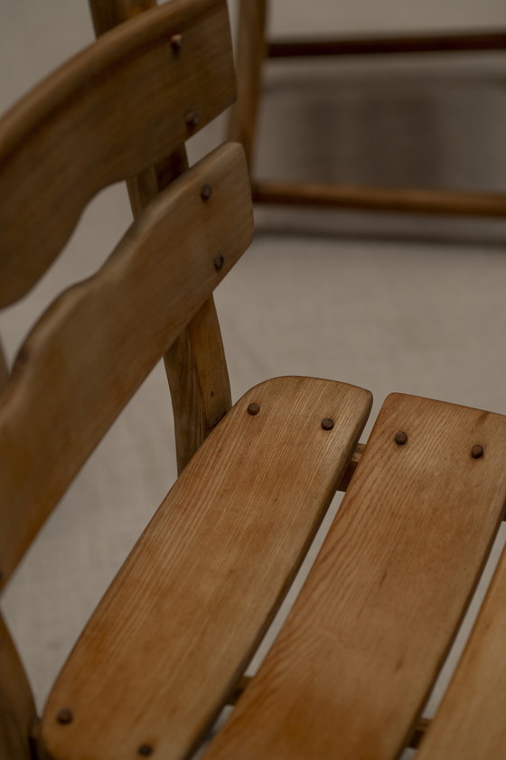 Image 1 of Brutalistisches Esszimmerstuhl-Set 1960S